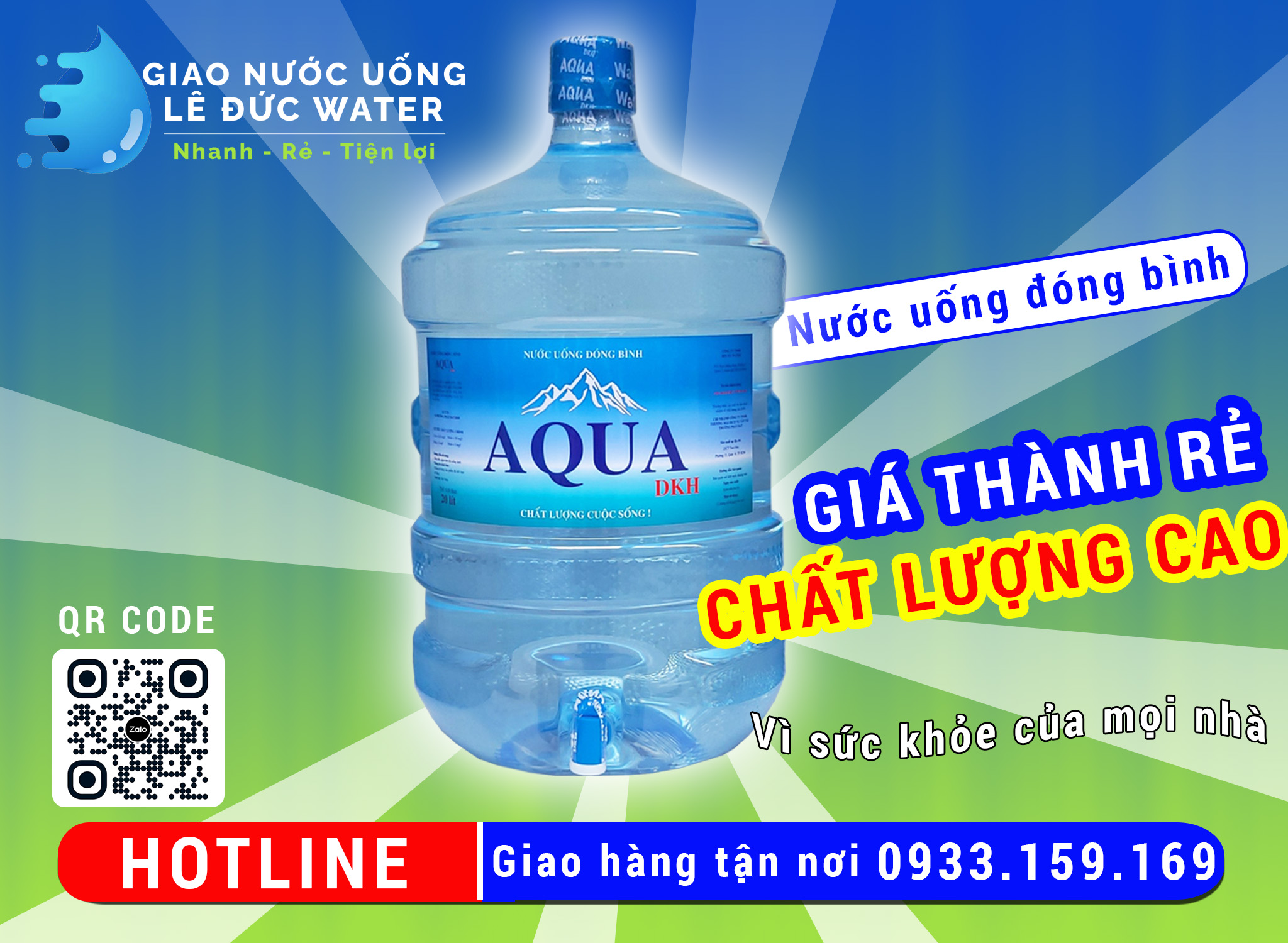 đổi bình nước aqua 20l giá rẻ, giao tận nơi Free Ship