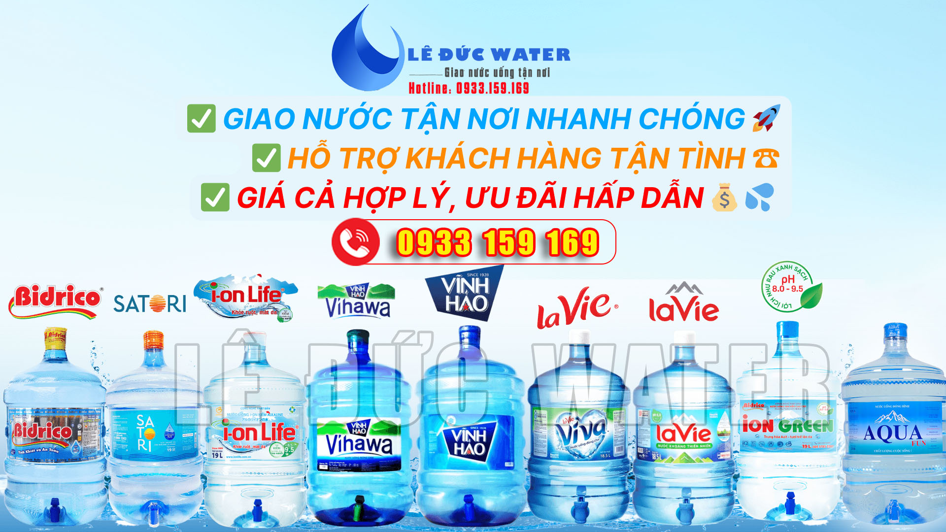 Đại lý giao nước uống ở quận 12 gần đây Lê Đức Water