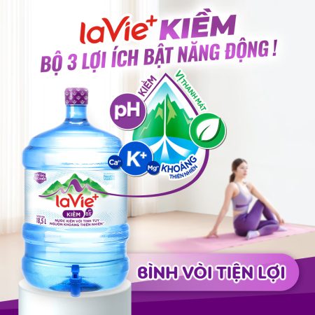 Bình nước Lavie+ Kiềm có vòi 18.5L